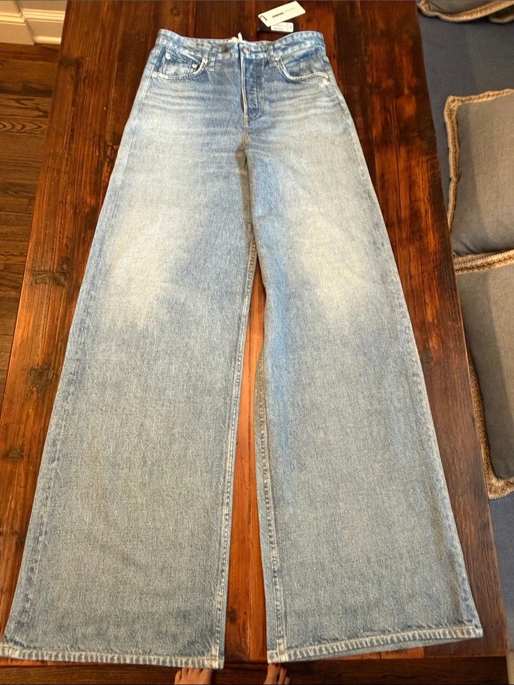 Rag & Bone NWT Viral Miramar Terry High Rise Sofie Sweatpant Jeans in Raily, 25